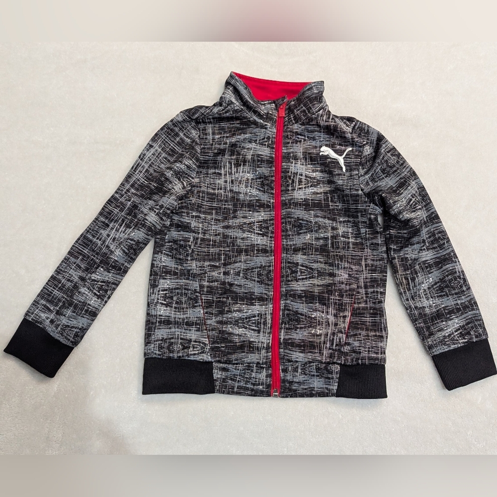 Puma Black and Red Patterned Sweater 3T